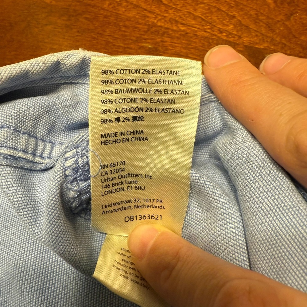 Anthropology x Pilcro‎ The Wanderer Light Blue Chambray Pants Size 31 Relaxed - Picture 9 of 16